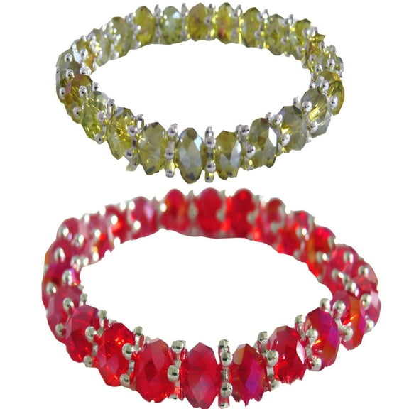 DESIGNICE 2Pcs Beaded Bracelets for Women,Good Fortune Bracelets for Men,Womens Bracelets,Mixing1