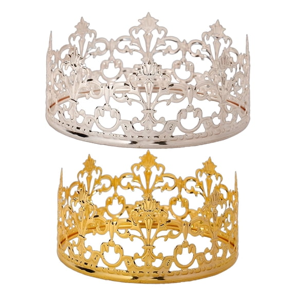 DESIGNICE 2Pcs Birthday Crown for Girls,Evenly Proportioned Design Birthday Crown for Girls,Dynamically Refracted Pearlescence Princess Crowns for Little Girls,Color-Mixing4