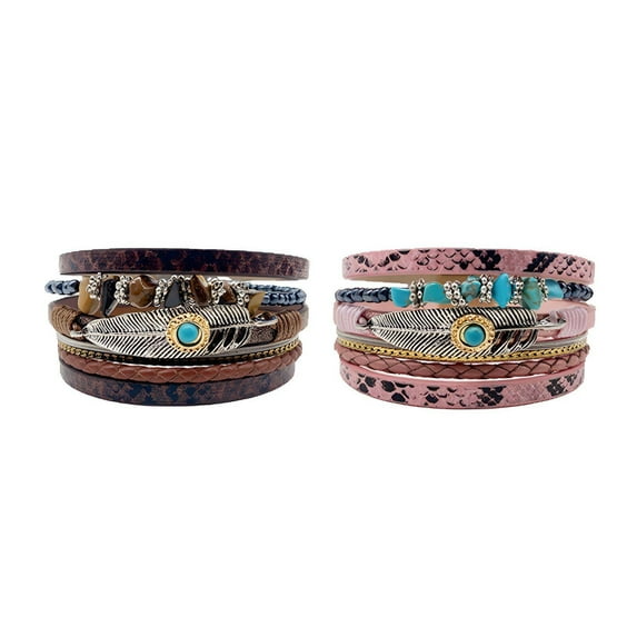 DESIGNICE 2Pcs Bracelets for Women,Multi-Color Options Womens Jewelry,Comfortable Texture, All-Day Use Charm Bracelets for Women,Color_Mixing6