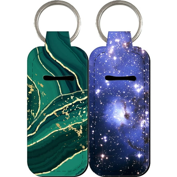 DESIGNICE 2Pcs Chapstick Holder Key Chain,Keeps Makeup Intact Chapstick Holder,Stylish Bag