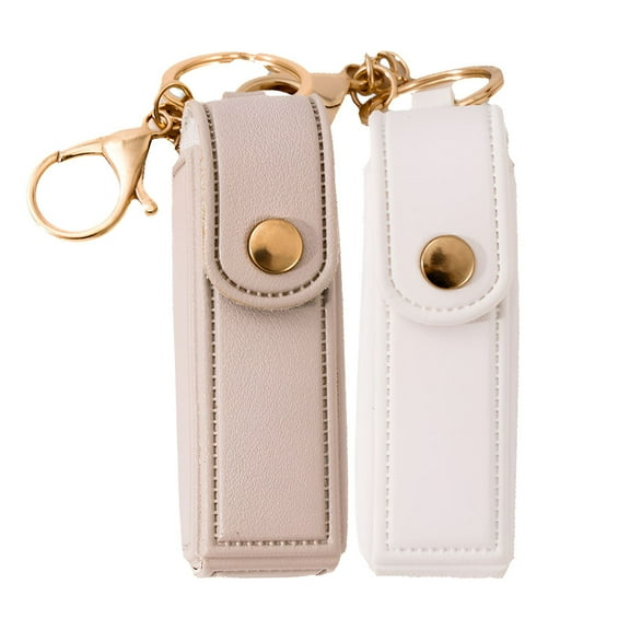 DESIGNICE 2Pcs Chapstick Holder Key Chain, Keychain Cute,Keychain Wallet Wallet Keychain,Metal