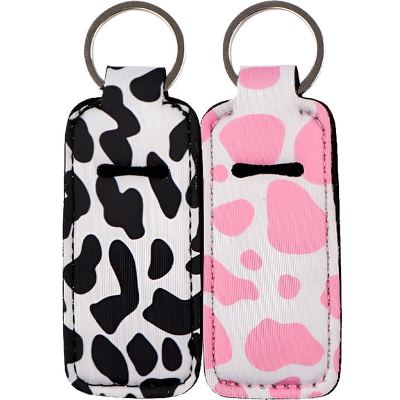 DESIGNICE 2026 New 2Pcs Chapstick Holder Key Chain,Key Chain,Wallet Keychain Keychains for Women,Metal