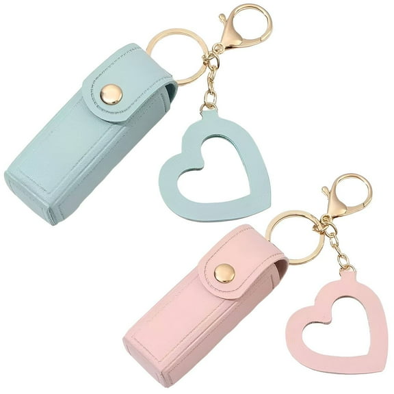 DESIGNICE 2Pcs Chapstick Holder Key Chain,Elegant Touch Chapstick Holder,Fashionable Accessory Car Chapstick Holder,Multicolor-4