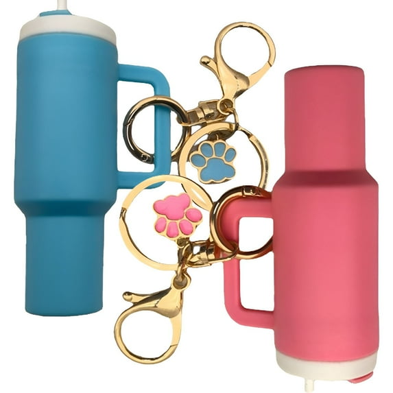 DESIGNICE 2Pcs Chapstick Holder Key Chain,Functions As Keychain Or Charm Chapstick Holder,Prevents Item Loss Lip Balm Holder,Color Mixing4