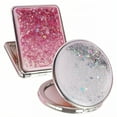thumbnail image 1 of DESIGNICE 2Pcs Compact Mirror,Dynamic Glitter Effect Compact Mirror Bulk,Clear Makeup Check Small Mirror for Purse,Multicolor2, 1 of 7