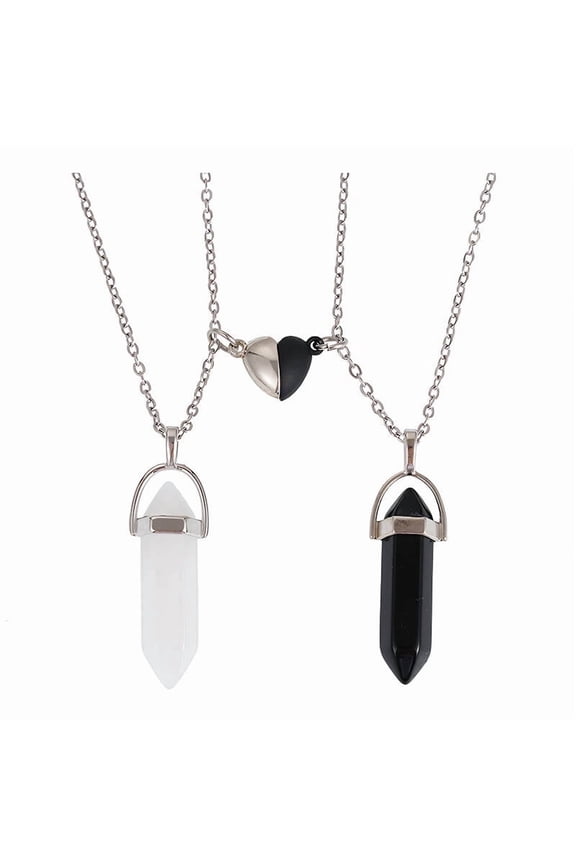 2 Pcs Couple Necklace,Romantic "I Love You" Gifts for Her,Matching Couples Jewelry