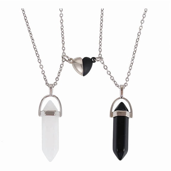 DESIGNICE 2 Pcs Couple Necklace,Romantic "I Love You" Gifts for Her,Matching Couples Jewelry