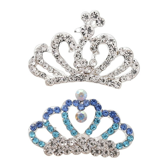 DESIGNICE 2Pcs Birthday Crown,1.46*0.94" Tiaras for Girls,Princess Crowns for Little Girls