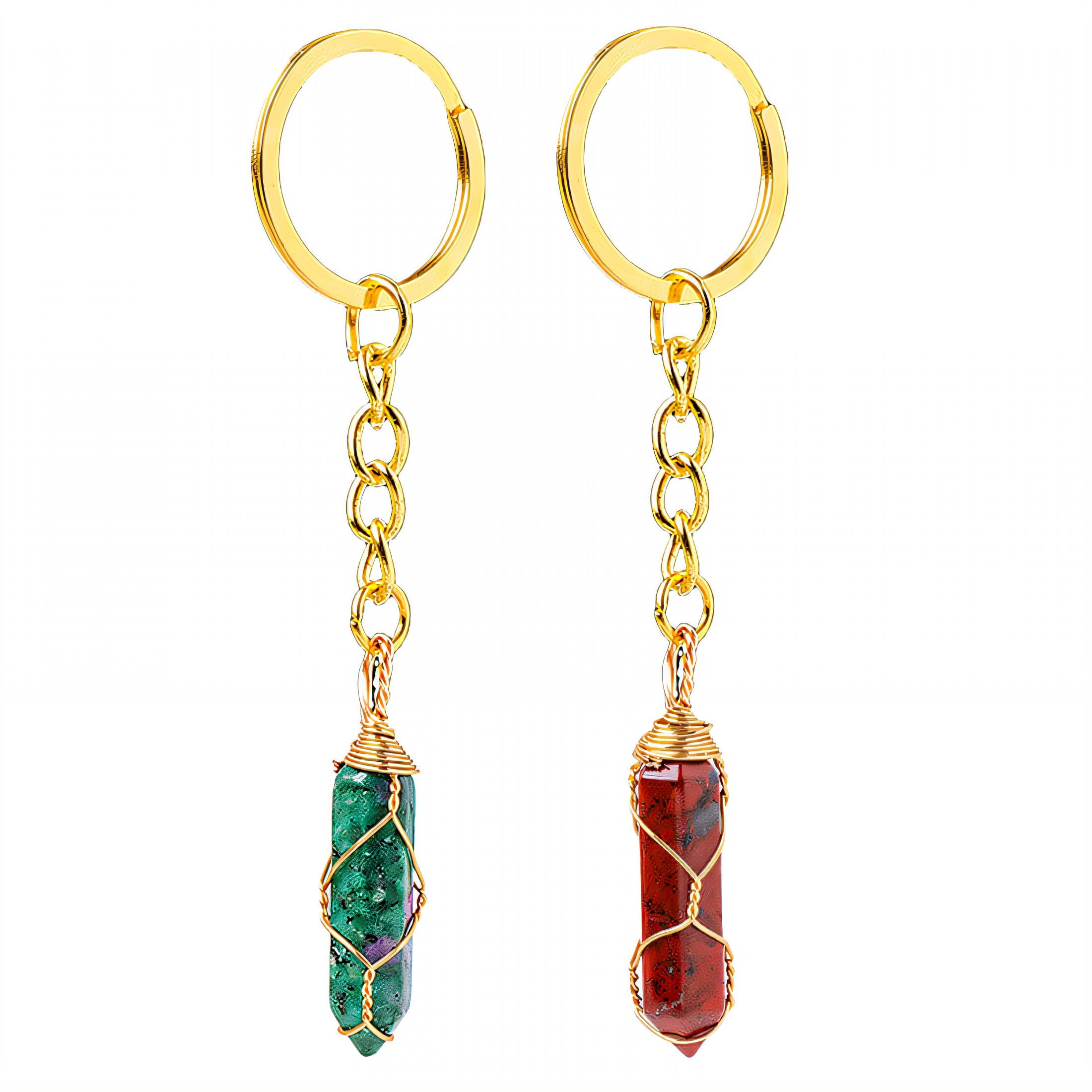 DESIGNICE 2Pcs Crystals and Healing Stones Hexagonal Bullet Shaped ...