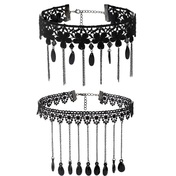 DESIGNICE 2Pcs Goth Accessories,Dark Gothic Spirit Bold Goth Jewelry,Punk Edge Rock Vibe Gothic Valentines Day Gifts