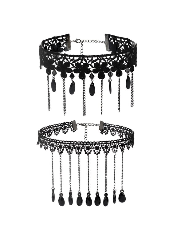 2Pcs Goth Accessories,Dark Gothic Spirit Bold Goth Jewelry,Punk Edge Rock Vibe Gothic Valentines Day Gifts