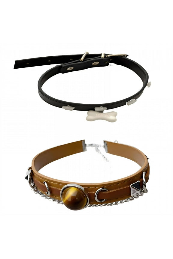 2Pcs Goth Accessories,Demon Gothic Bold Spirit Goth Jewelry,Rock Edge Dark Accent Gothic Valentines Day Gifts