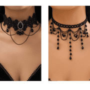 DESIGNICE 2Pcs Goth Accessories,Gothic Punk Dark Spirit Goth Jewelry,Bold Demon Rock Edge Gothic Valentines Day Gifts