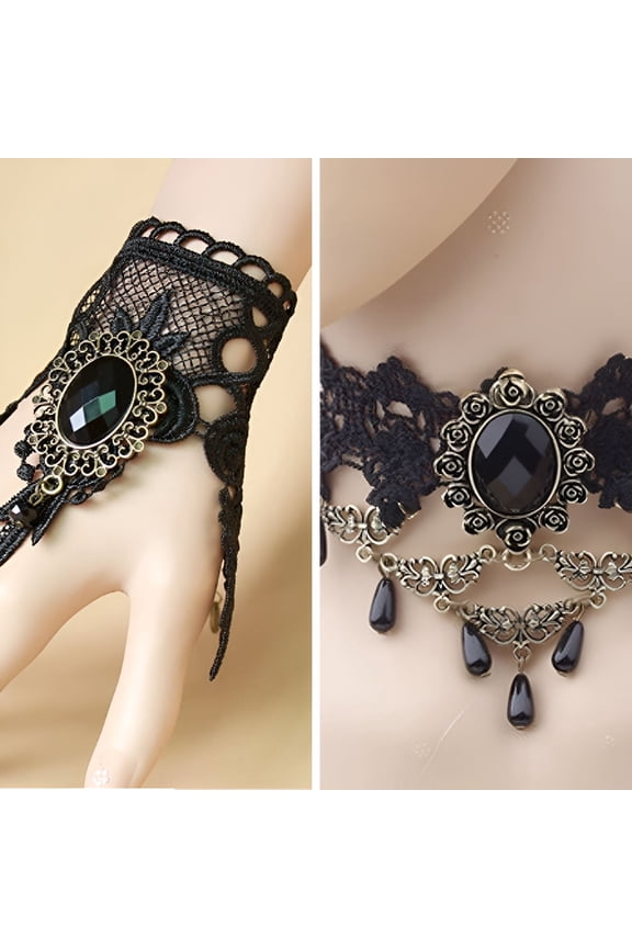 2Pcs Gothic Jewelry,Red Blood Drop Gothic,Gothic Punk Look Goth Accessories