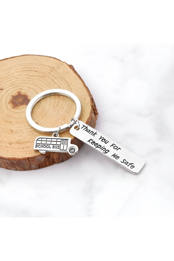 2Pcs Keep Me,Exquisite Pendant Bus Driver Appreciation Gifts,Portable and Lightweight Thank My Driver,Silver