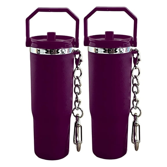 DESIGNICE 2Pcs Key Chain,Charming Pendant Keychain for Women,Practical and Stylish Keychain Accessories,Purple