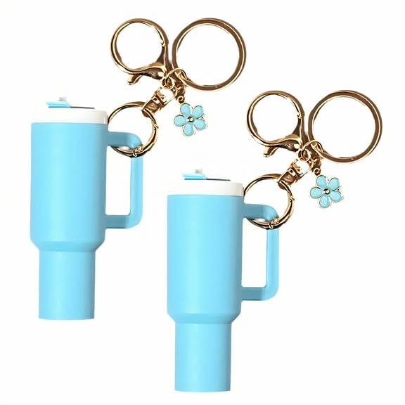DESIGNICE 2Pcs Key Chain,Eye-Catching Design Keychain Charms,Fun and Unique Key Chains Women Cute,Blue