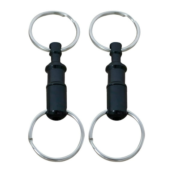 DESIGNICE 2Pcs Key Chain,Quick Detach Design Quick Release Keychain,Simple to Separate and Connect Keychain Clip,Black