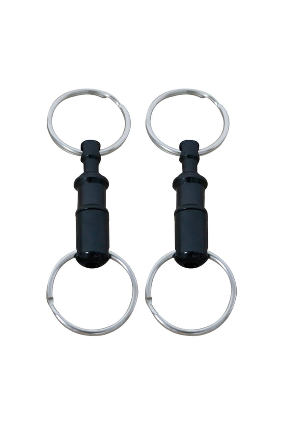 2Pcs Key Chain,Quick Detach Design Quick Release Keychain,Simple to Separate and Connect Keychain Clip,Black