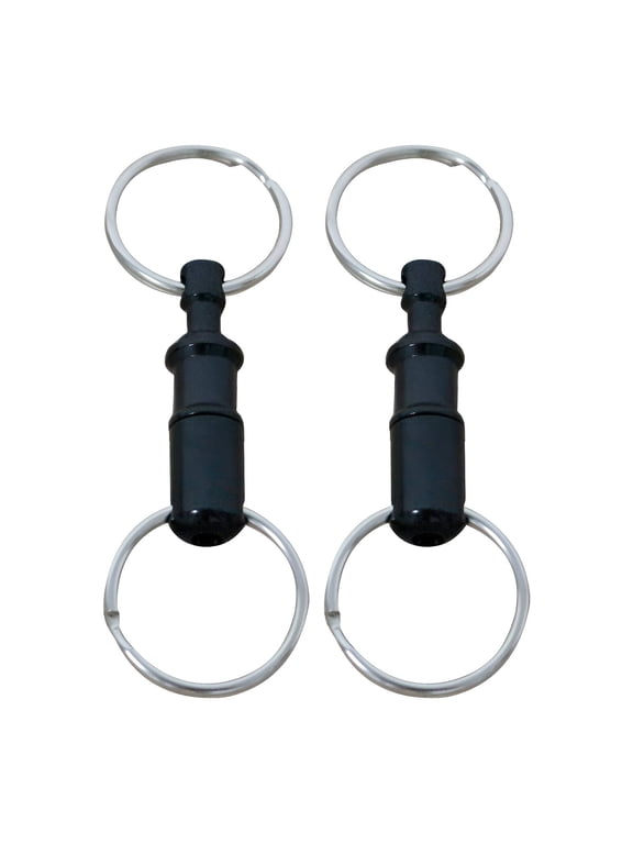 2026 New 2Pcs Key Chain,Quick Detach Design Quick Release Keychain,Simple to Separate and Connect Keychain Clip,Black
