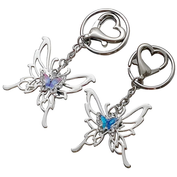 DESIGNICE 2026 New 2Pcs Keychain,Shape-Retaining Alloy Material Keychain Accessories,Fits Keys,Phones,and Bags Keychains Women,Color Mixing