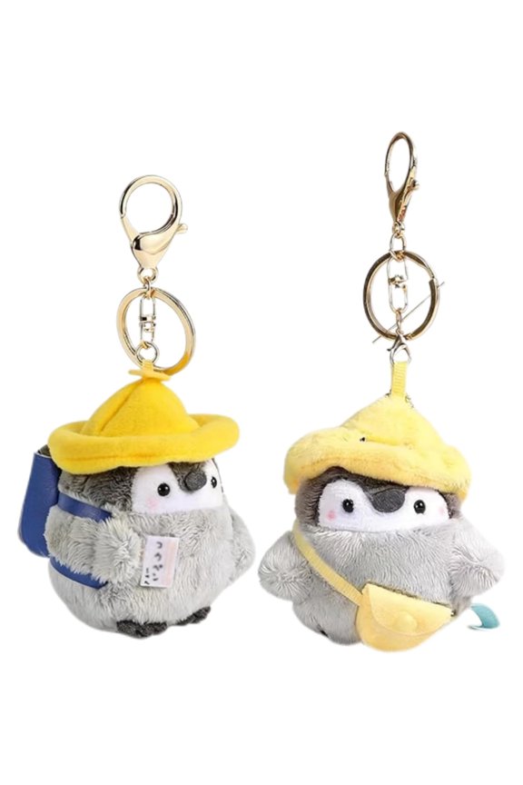 2Pcs Penguin Keychain Plush Cute Soft Penguin Keychains for Bags,Car,Home Decor Or Gift Penguin Keychain