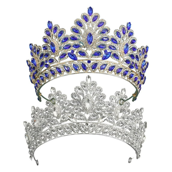 DESIGNICE 2Pcs Princess Crowns for Little Girls,Simply Structured 3D Design Princess Crowns for Little Girls,Dynamic Visual Layers Crown Cake Topper,Color-Mixing2