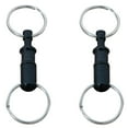 thumbnail image 1 of DESIGNICE 2Pcs Quick Release Keychain,Metal Double-Ring Key Chain,Sturdy Durable Key Ring,Black, 1 of 5