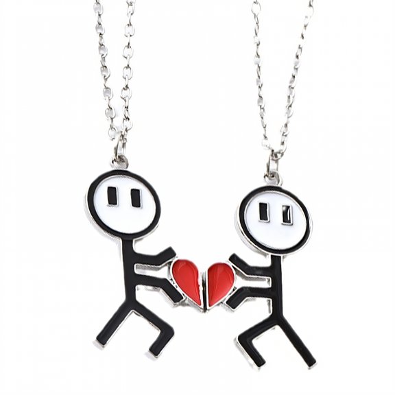 DESIGNICE 2Pcs Silver Necklace,Floating Impression Cute Necklace for Women,Flexible Chain Mom Necklace for Women,Multicolor2