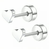 DESIGNICE 2Pcs Stud Earrings for Women,Delicate Touch Stud Earrings for Women Hypoallergenic,Glossy Surface Flat Back Stud Earrings,Style1