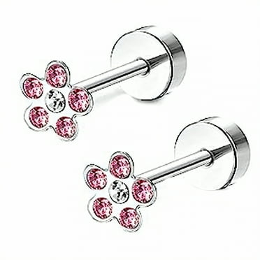 DESIGNICE 2Pcs Stud Earrings for Women,No Chafing Stainless Steel Earrings,Glossy Surface Stud Earrings for Women Hypoallergenic,Style1