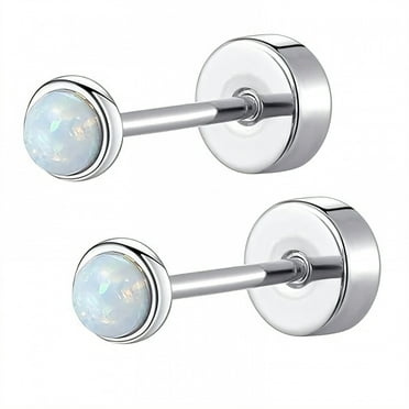 DESIGNICE 2Pcs Stud Earrings for Women,Smooth Feel Stud Earrings for Women Hypoallergenic,Glossy Surface Flat Back Stud Earrings,Style1
