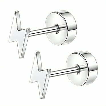 DESIGNICE 2Pcs Stud Earrings for Women,Smooth Shine Stud Earrings for Women Hypoallergenic,Touch-Safe Flat Back Stud Earrings,Style1
