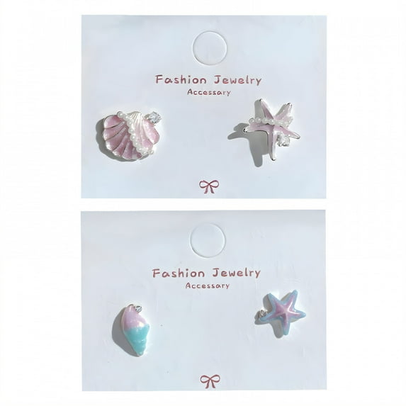 DESIGNICE 2Pcs Summer Earrings,Plating Adhesion Secure Earrings for Women Trendy,Alloy Material Womens Earrings,Earrings for Women for Vacation,Style3