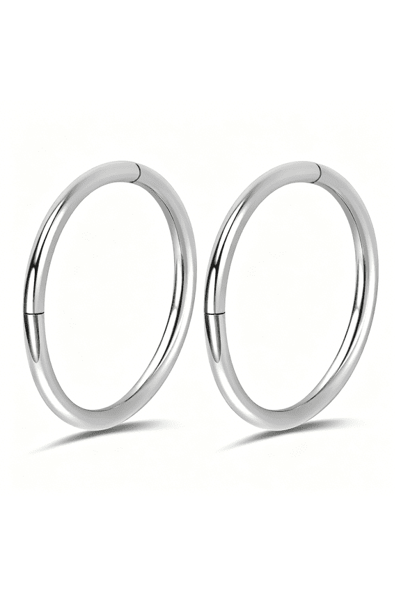 2Pcs Titanium Nose Rings 20G 18G 16G 14G Nose Rings Hoops Diameter 5Mm to 13Mm Rose Gold-Black Cartilage Tragus Daith Rook Hoop Earrings Hinged Segment Septum Clicker Body Piercing Jewelry