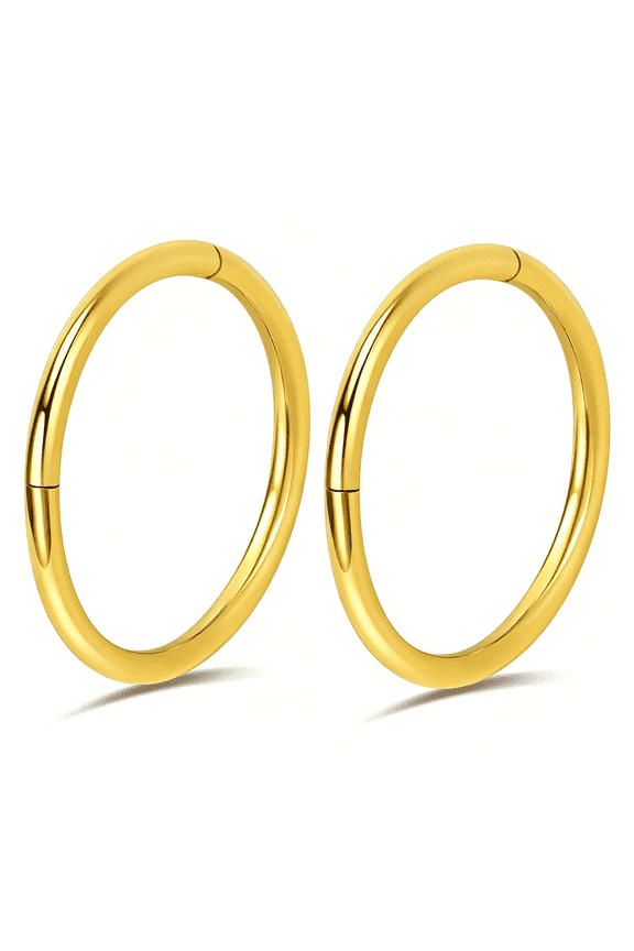 2Pcs Titanium Nose Rings 20G 18G 16G Nose Rings Hoops Diameter 5Mm to 12Mm Rose Gold-Black Cartilage Daith Rook Hoop Earrings Hinged Segment Septum Clicker Body Piercing Jewelry