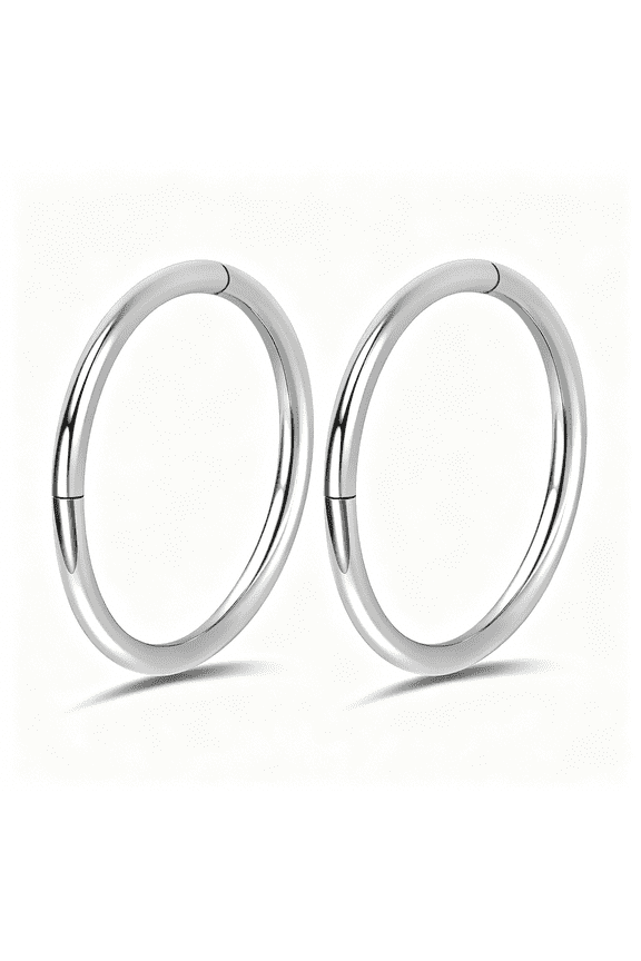 2Pcs Titanium Nose Rings 20G 18G 16G Nose Rings Hoops Diameter 5Mm to 12Mm Rose Gold-Black Cartilage Tragus Daith Rook Hoop Earrings Hinged Segment Septum Clicker Body Piercing Jewelry