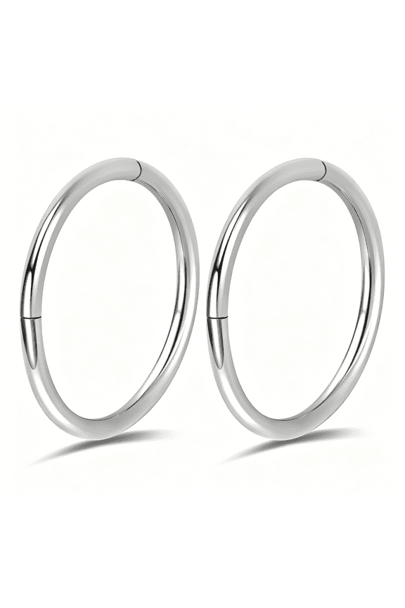 2Pcs Titanium Nose Rings 20G 18G 16G Nose Rings Hoops Diameter 5Mm to 12Mm Rose Gold-Black Cartilage Tragus Daith Rook Hoop Earrings Hinged Segment Septum Clicker Body Piercing Jewelry