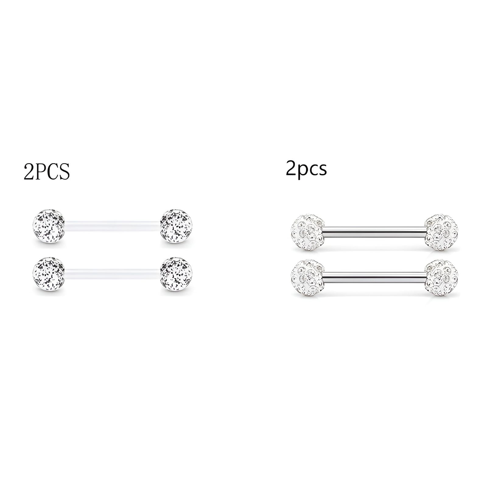 DESIGNICE 2Pcs Tongue Rings,Locked-In Wear Consistent Position Tongue ...