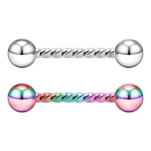 DESIGNICE 2Pcs Tongue Rings,Piercing Jewelry,Body Jewelry,Style568