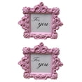 thumbnail image 1 of DESIGNICE 2Pcs Vintage Picture Frames,Art Painting Small Picture Frames,Desk Decor Photo Frame,4.93"X3.75",Pink, 1 of 7