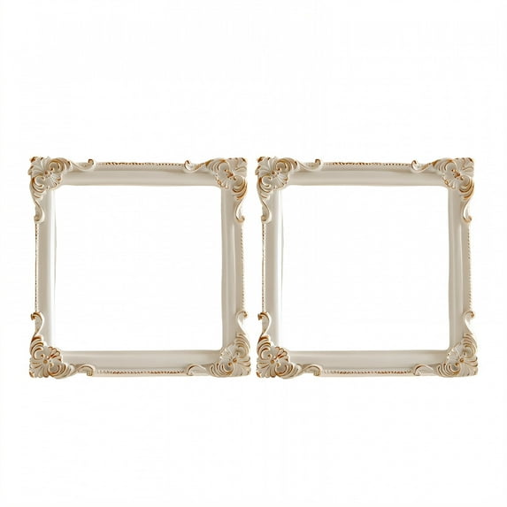 DESIGNICE 2Pcs Vintage Picture Frames,Mini Essential Small Picture Frames,Various Pair Photo Frame,5.91"X5.91",Style1