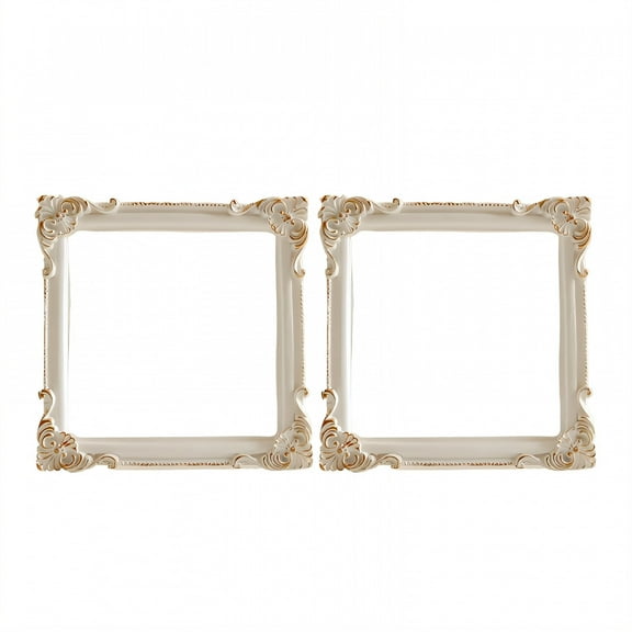 DESIGNICE 2Pcs Vintage Picture Frames,Mini Essential Small Picture Frames,Various Pair Photo Frame,5.91"X5.91",Style1
