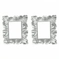 thumbnail image 1 of DESIGNICE 2Pcs Vintage Picture Frames,Texture Clear Photo Frames,Detail Carve Family Picture Frame,3.94"X3.94",Silver, 1 of 7