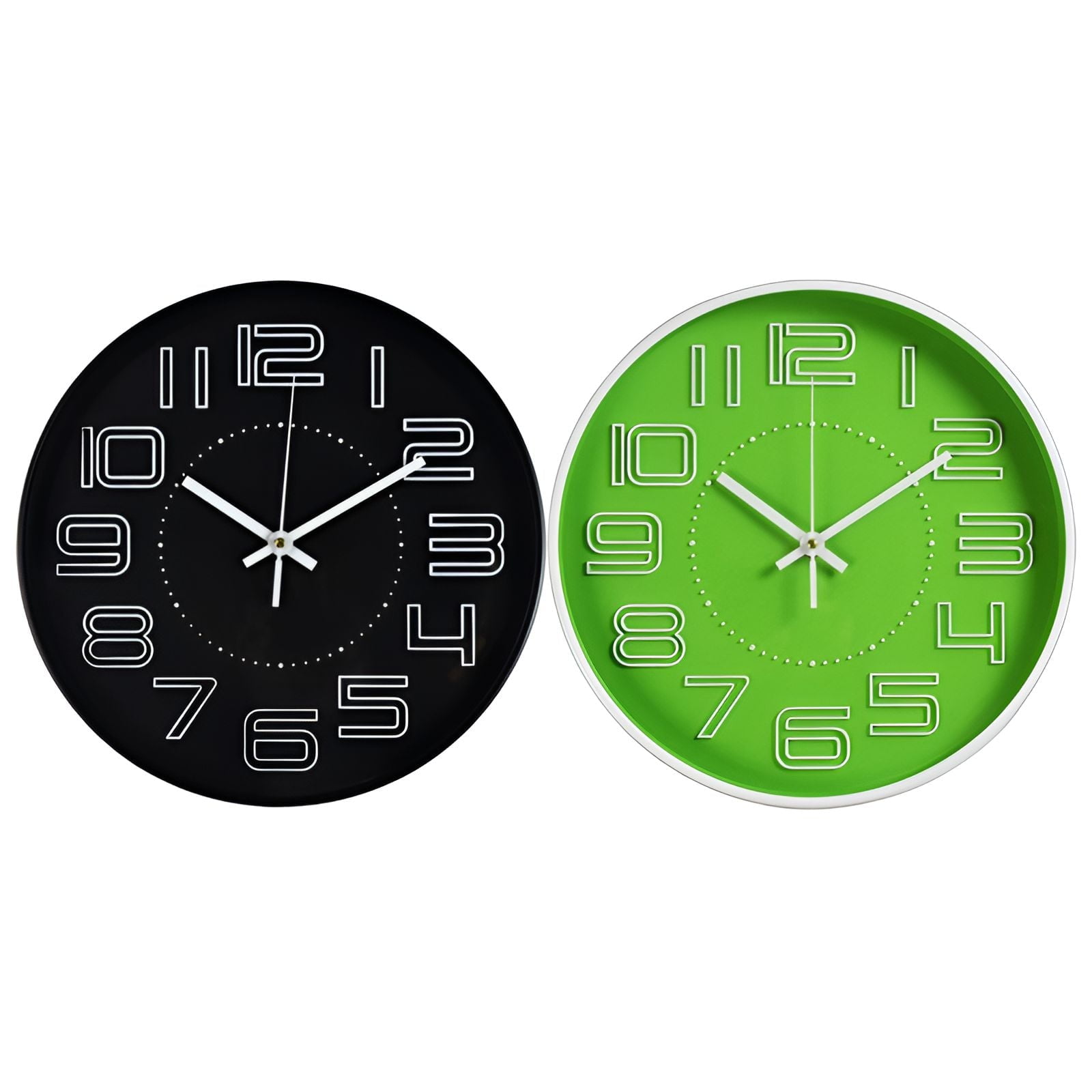 DESIGNICE 2Pcs Wall Clock,Clear Display Modern Wall Clock,Easy Time ...