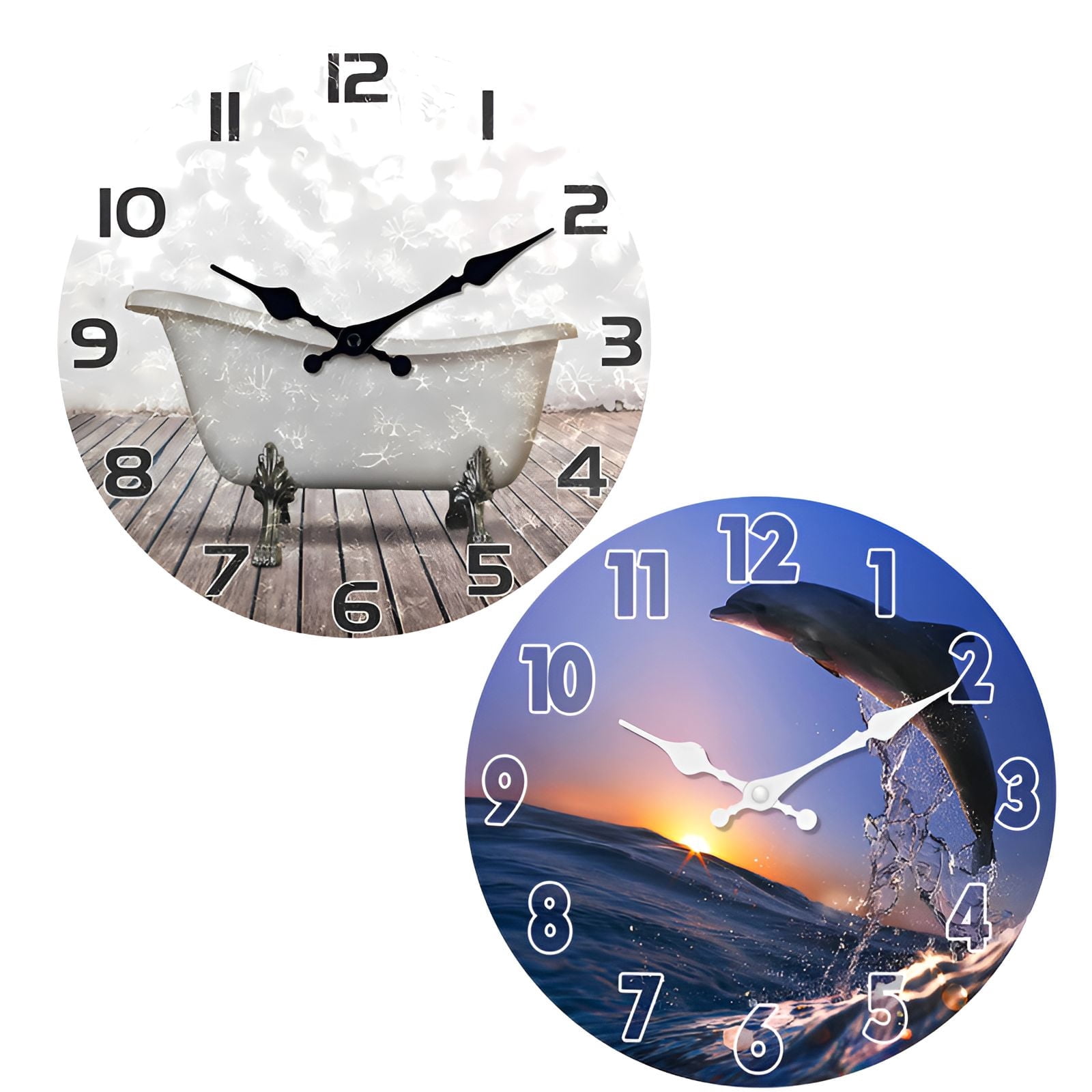 DESIGNICE 2Pcs Wall Clock,Minimalist Design Modern Wall Clock,Timeless ...