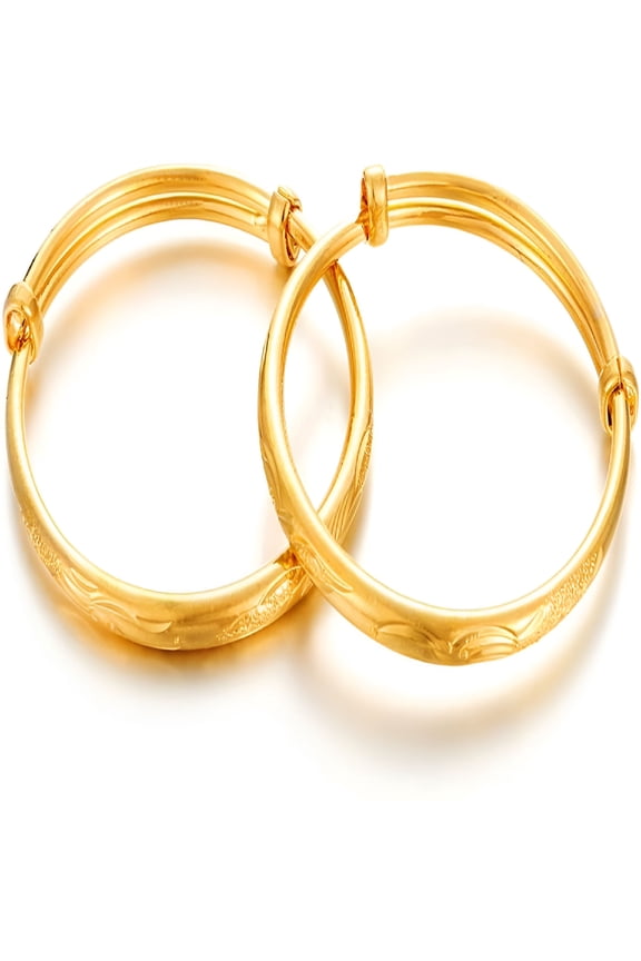 2pcs/lot Baby Bracelet for infant Girls Boys 18K Gold Plated Kids Baby Expandable Adjustable Bangles & Bracelets Birthday Christmas Gifts