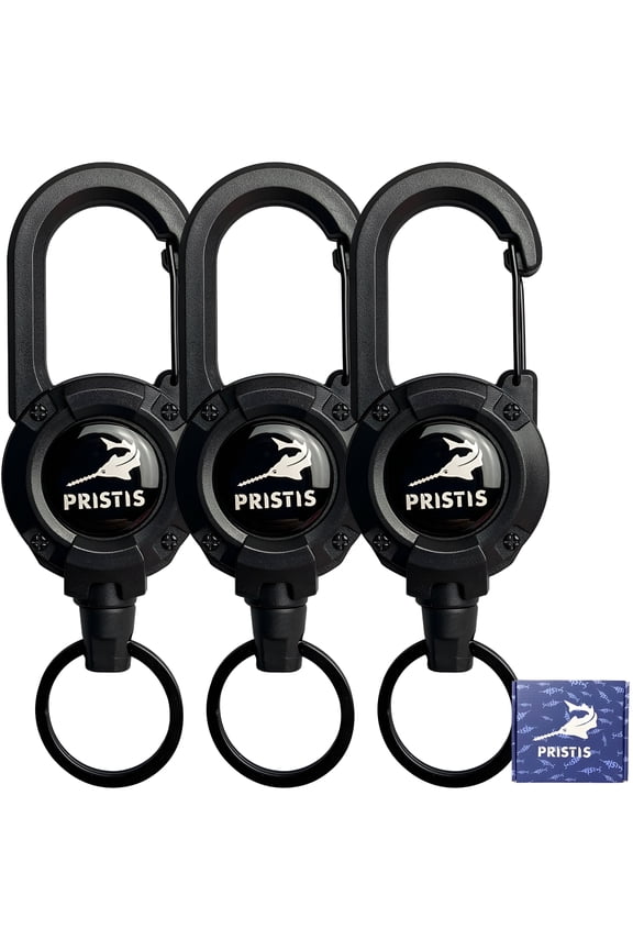 2026 New 3 Pack Heavy Duty Zinger Retractors, Saltwater Resistant and 28" Stainless Steel Wire Keychain, for Fishing, Boating, Outdoor Activities, Keys, Tools.