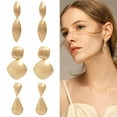 thumbnail image 1 of DESIGNICE 3 Pairs Statement Earrings for Women,Alloy Plating Geometric Teardrop Chunky Earrings,Gold Earrings for Women Fashion Jewelry Gift for Her,Style2, 1 of 7