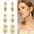 thumbnail image 1 of DESIGNICE 3 Pairs Statement Earrings for Women,Alloy Plating Geometric Teardrop Chunky Earrings,Gold Earrings for Women for Women Fashion Jewelry Gift,Style6, 1 of 6